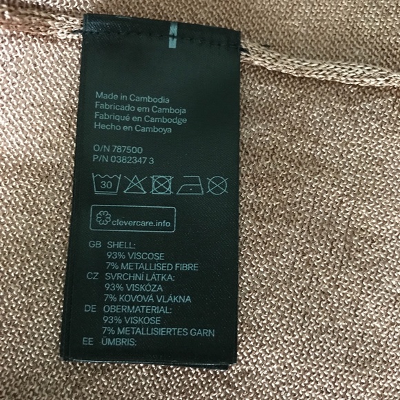 H&M - Gold Open Long Sleeve Cardigan - Picture 6 of 6